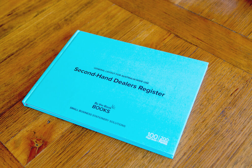 Second Hander Dealers Register Book Cover